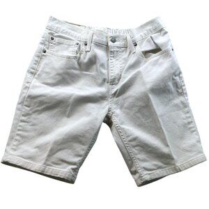 Levi's Men's Jean Shorts Size 32 White Denim Elastic Waist Casual Summer Classic
